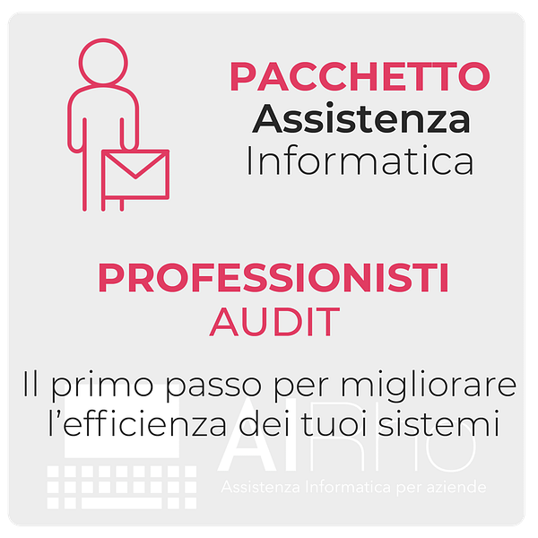 Pacchetto Professionisti Audit - Assistenza informatica